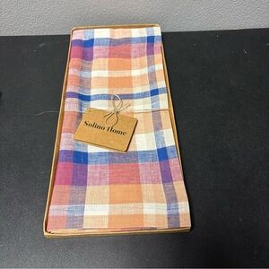 Solino Home 14”x72” Table Runner, Fall Multicolor, 100% Linen